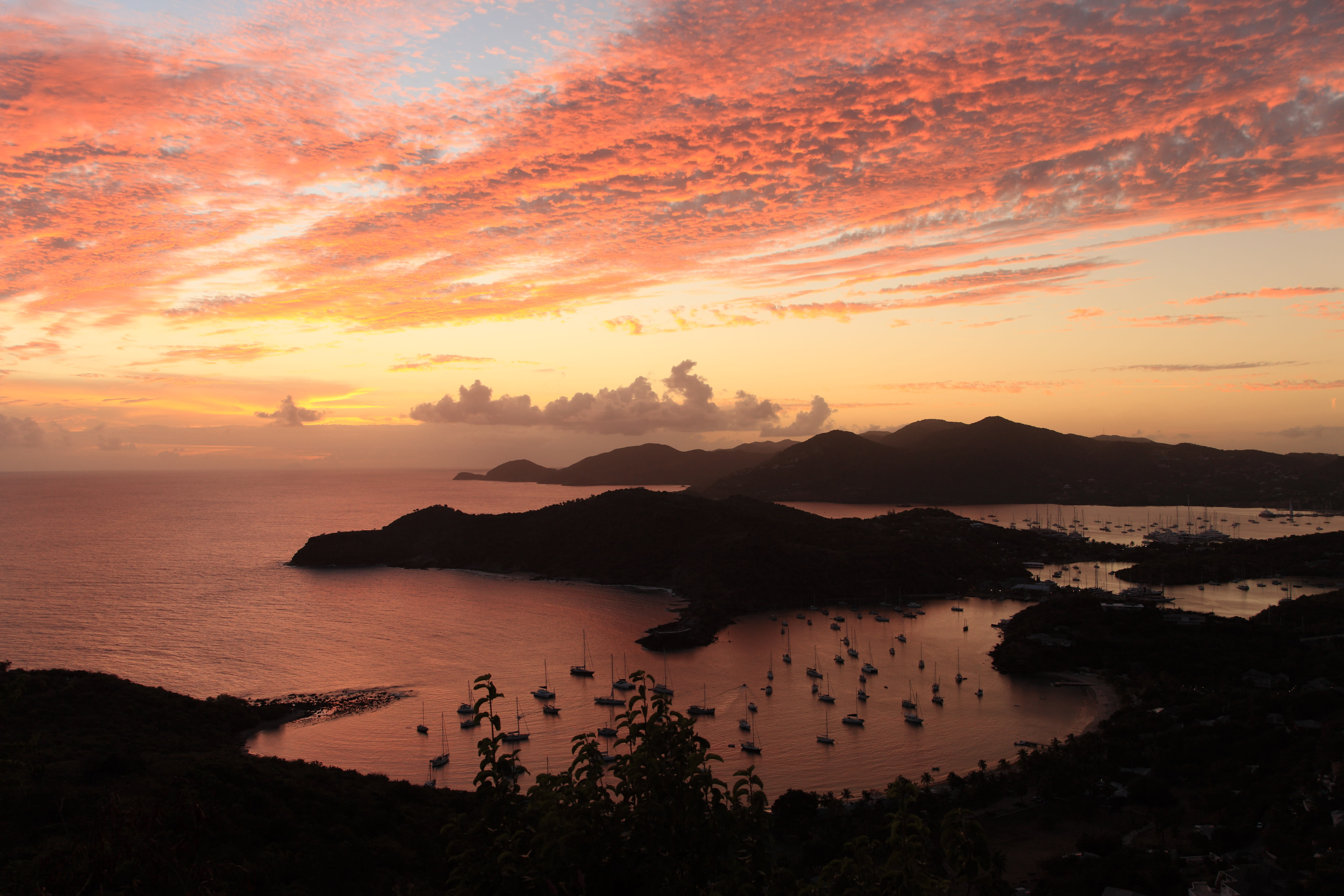 Sunset over Antigua, Caribbean